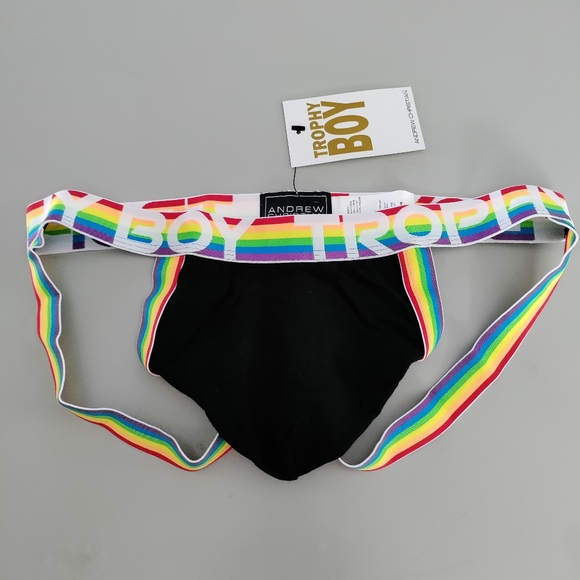 Andrew Christian Other - Andrew Christian Large jock Trophy Boy Pride rainbow black gay queer LGBTQ NWT